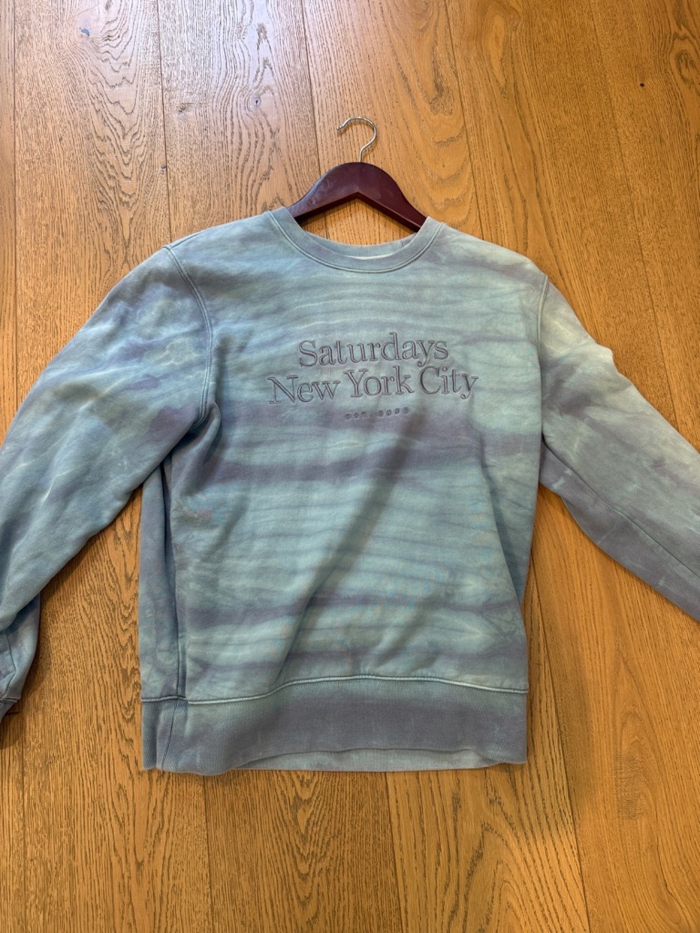 Saturdays New York City Tie-Dye Crewneck Sweatshirt - Blue, Green